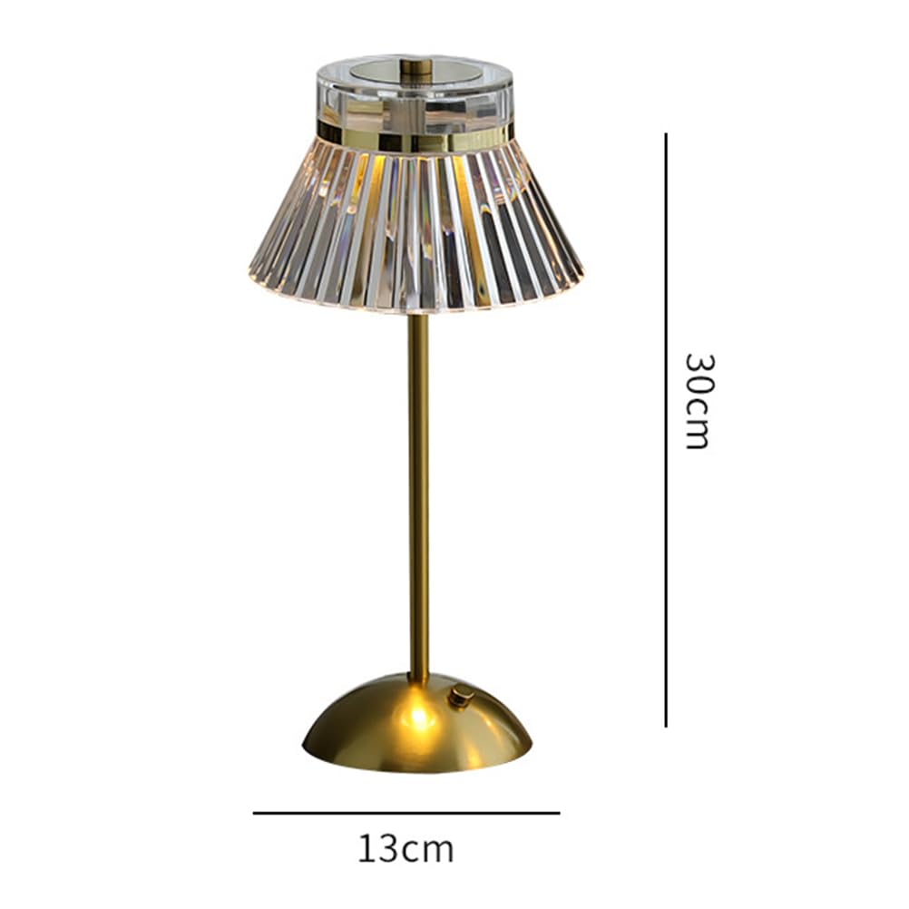AoLa Tischlampe Kabellos Gold Akku Tischleuchte Dimmbar LED Touch Lampe USB Aufladbar Batterie Nachttischlampe Ohne Kabel 3000K-6000K Tragbar Nachtlicht für Wohnzimmer Schlafzimmer BüRo