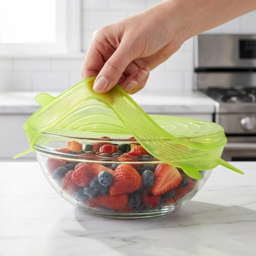 XunLiu Silicone Stretch Lids–7 Pack Reusable Food Covers (Green) by XunLiu - Used condition - Image 8