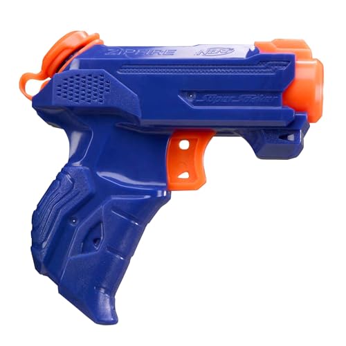 Image of Nerf Super Soaker ZipFire Water Blaster - Blue | 97ml Water Tank | Water Blast Range - 20 feet | Pichkari for Outdoor Water Games | Branded Toy Pichkari for Holi Festival | for Kids 6+