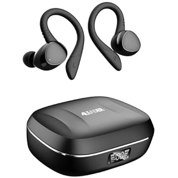 Fone de Ouvido Bluetooth com Microfone e Cancelamento de Ruído Ativo - 4Leader, à Prova D'água e com até 20 Horas de Reprodução - Melhor Escolha para Esportes e Atividades ao Ar Livre - Preto
