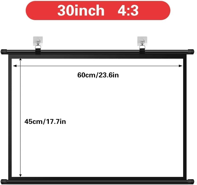 Pantalla de proyección manual para cine en casa 30" a 72" miniatura 2