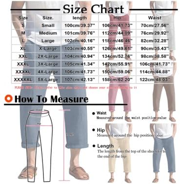 Mens Linen Beach Pants Big and Tall Cropped Elastic Waist Sweatpant Casual Stylish,80S Outfit for Men,Baggy3