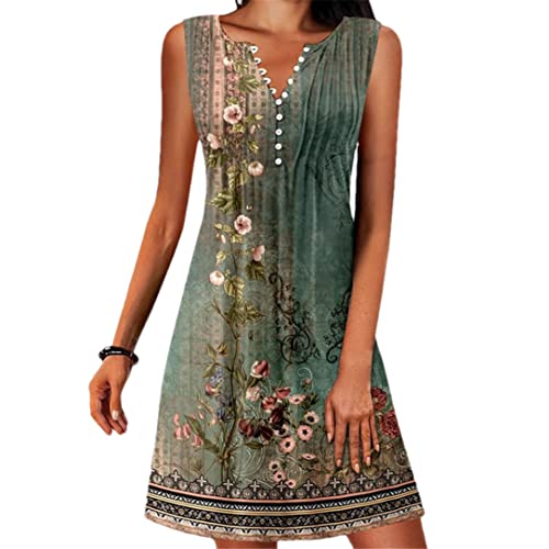 Robe vintage à imprimé floral col en V pour vos terrasses d'été et mariages