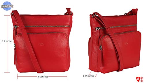 Image of Genuine Leather Crossbody Purse and Handbags - Crossover Bag Over the Shoulder Women | Genuine Leather