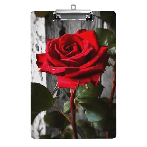 Porte-bloc A4 Blooming en acrylique transparent avec attache en acier inoxydable