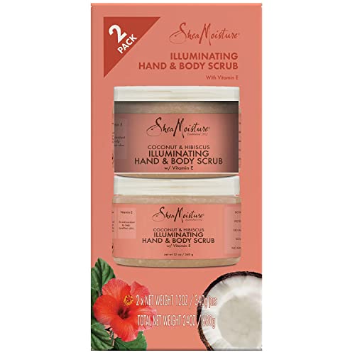 SheaMoisture Illuminating Hand & Body Scrub, Coconut & Hibiscus (12 Fl Oz, 2 Ct)