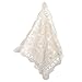 yazi Tablecloths Crochet Square Table Cover Christmas Lace Table Covering Doilies for Furniture Décor Beige Color 15.7inch
