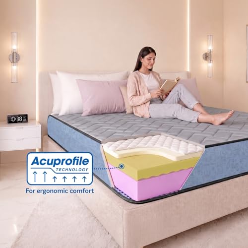 Image of Sleepwell Ortho Pro Latex Mattress | Queen Size 75x60x10 Inch | 100% Pure Natural Latex Orthopedic Support | Pressure Relief | Cool Yarn Fabric | Neem Fresche Anti-Microbial | 10 Years Warranty