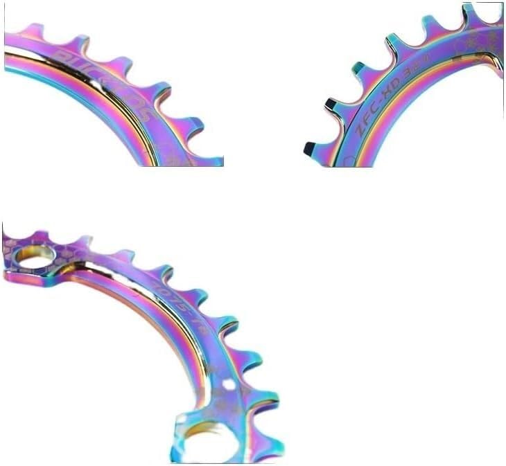 Tarcza rowerowa, Tarcza, wąska szeroka tarcza Łańcuch rowerowy Okrągłe owalne koło łańcuchowe MTB Część rowerowa Zębatki do rowerów(Oval 36t)