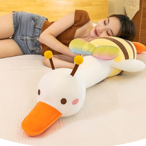 GULEEK Pato Abelha Brinquedo de Pelúcia Abelha Pato Abraçando Travesseiro Fofo Animal de Pelúcia Abr