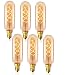 Edison Bulb Pack of 6 By SooFoo, Vintage Bulb 110v 60W Dimmable ST64 Squirrel Cage Filament Bulb For Home Light Fixtures Decorative