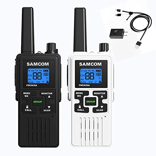 Two Way Radios Rechargeable Walkie Talkies For Adults,Samcom 2 Way Radios Long Range 22 Channels Vox Hands Free Emergency Group Call,Portable 1250Mah With Usb Charger/Noaa/Flashlight (2 Pack) #TOP6