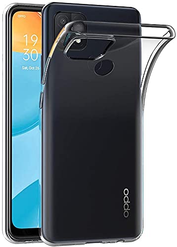 Captor Cover Trasparente per Oppo A15, Custodia TPU in Silicone Flessibile Morbida e Sottile, Protezione di Alta Qualità con Bordo Rialzato per Schermo e Fotocamera
