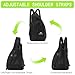 RefindWin Pickleball Bag for Women Men Pickle Ball Backpack,Adjustable Sling Bag/Backpack for Tennis & Pickleball Black