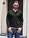 COOFANDY Mens Knit Polo Long Sleeve Collared Sweater Casual Sweater Polo Black
