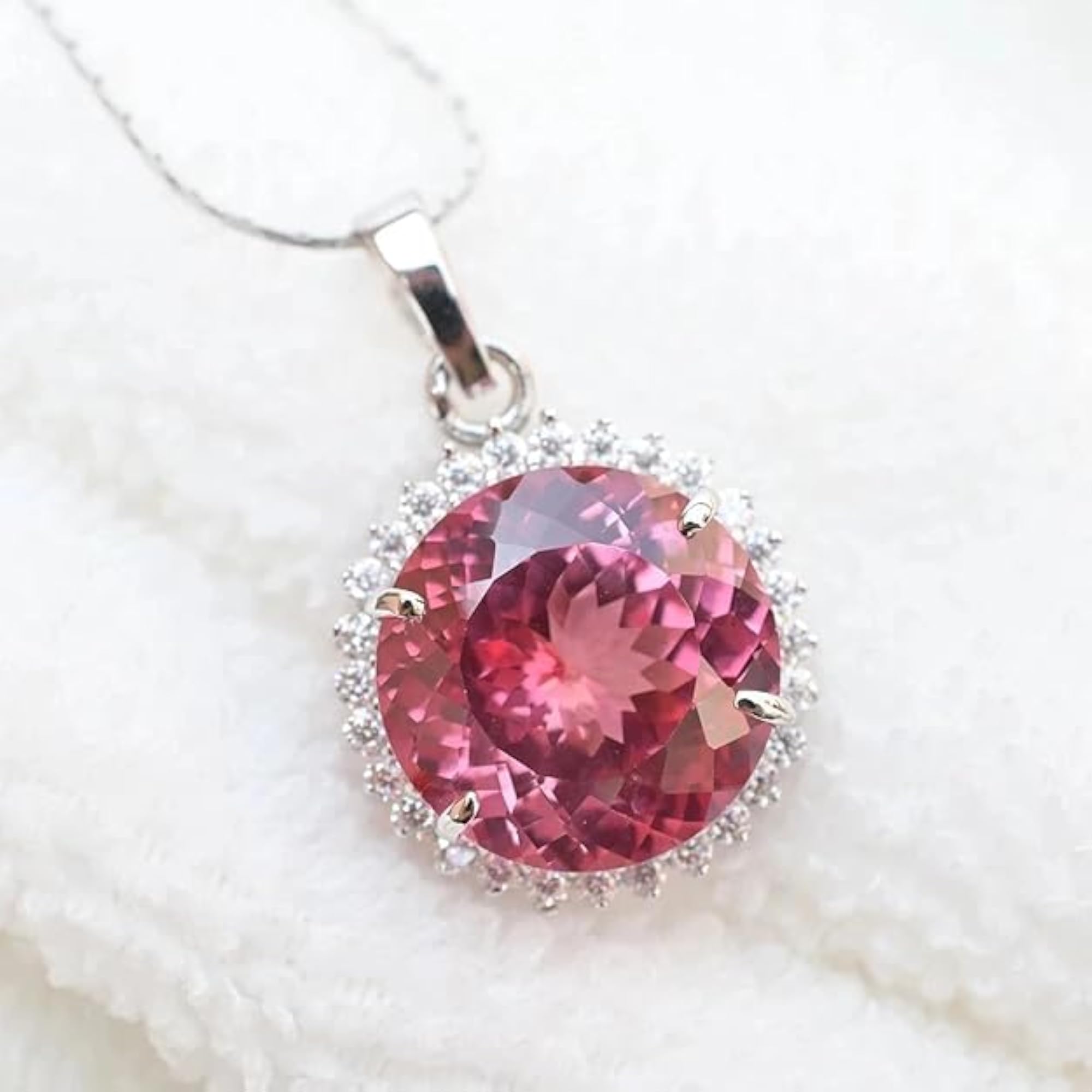 20 Ct Natural Padparadscha Sapphire Pendant for Women
