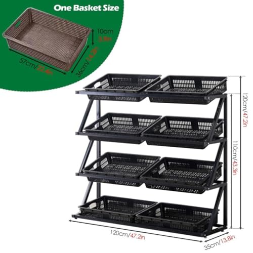Estante de almacenamiento de refrigerios con 5 niveles para supermercado 2