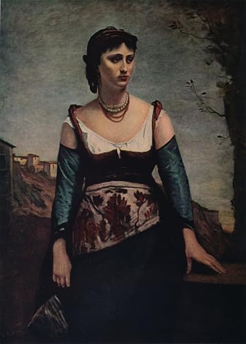 Tableau toile Corot contre les murs vides - Affiche art Agostine décoration murale 60x90cm