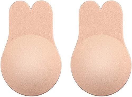 Reusable Silicone Nipple Covers Invisible Strapless Backless Bra Pads Nude Adhesive Push Up Breast Lift Sticky Bra for Dresses Skin Friendly Waterproof Seamless Bra (1 Pair)-image-23