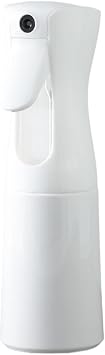 KAYNO High-Pressure Continuous Spray Bottle with Superfine Mist for Facial Moisturizing and Makeup, Hair Styling - PP+PET Material, Transparent/White, 200ml/300ml/500ml