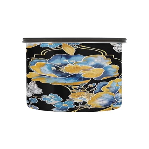 Contenedor de Café al Vacío Qilmy Azul Dorado 17oz