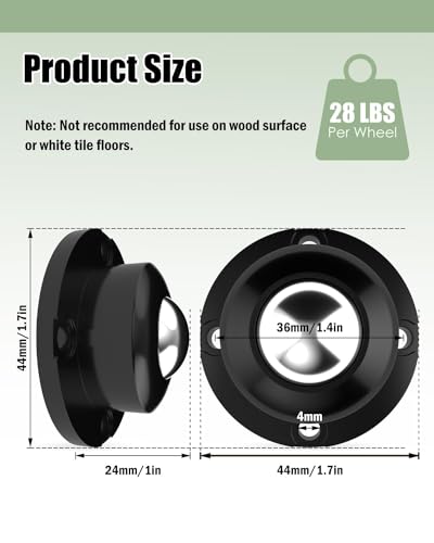 self adhesive caster wheels appliance rollers for kitchen appliances 1 inch swivel steel universal wheel appliance sliders 28 lbs load capacity per wheel low profile roller 8 pcs black