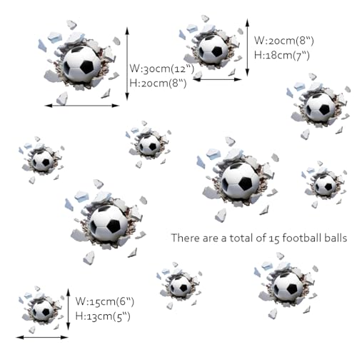 Runtoo Vinilo Decorativo 3D Soccer para Pared miniatura 4