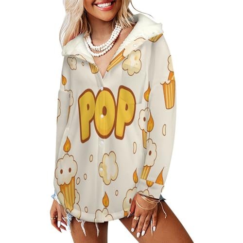 Sweat à capuche femme popcorn jaune clair veste polaire d'hiver