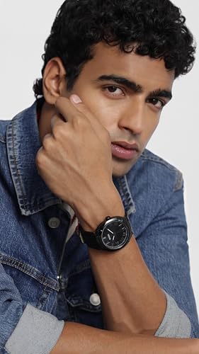 Image of Guess Round 45mm Black Dial Analog Men Watch - U1464G3M