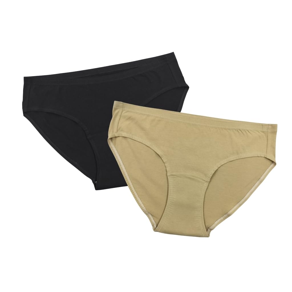 Pristine Life | Leakproof Panties For Women | Wash & Reusable | Absorbs Light Urine Leaks | Anti Bacterial, Hygienic & Leakproof | Pack Of 2 | Black,Skin | 6XL (B0BVFZWM4G) Amazon Price History, Amazon Price Tracker