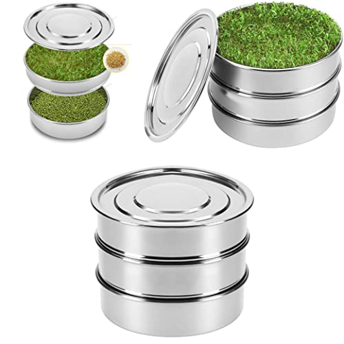 Zaad kiemen Kit Roestvrij staal Mesh Kiemen Trays 2-Tier Mesh Kiemen Trays Stapelbare Sprouter Kit - Image 6