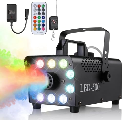 MAMIZO Halloween Fog Machine with Light, Smoke Machine, Fog Smoke...