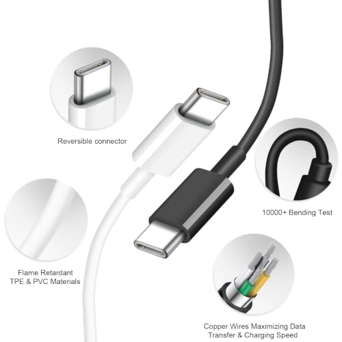 Image of iPhone 17 16 15 Charger Fast Charging 30W USB C Chargers Block Type C Charger 2 Pack 6FT Cord for iPhone 17 /17 Plus /17 Pro Max /Air /16 /16 Plus /16 Pro Max /15 Pro Max /iPad Pro /Samsung (Black