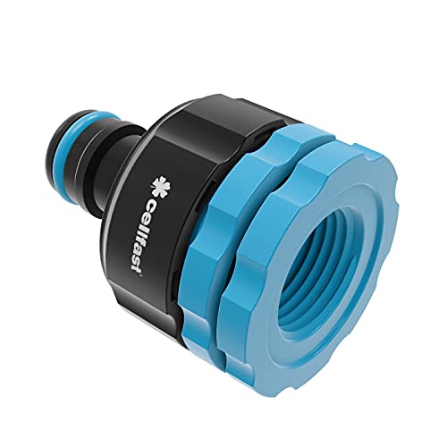 Immagine prodotto: Cellfast Connettore Rubinetto Femmina ENERGO™ 21-26,5-33,3 mm, 1/2", 3/4", 1", Materiale ABS, 53-210