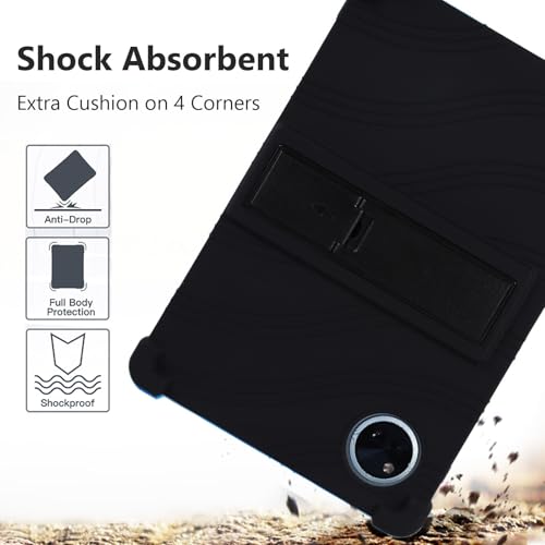 Coque silicone DOOGEE Tab A9 Pro+ Plus étui robuste contre les cassures noirs - 4