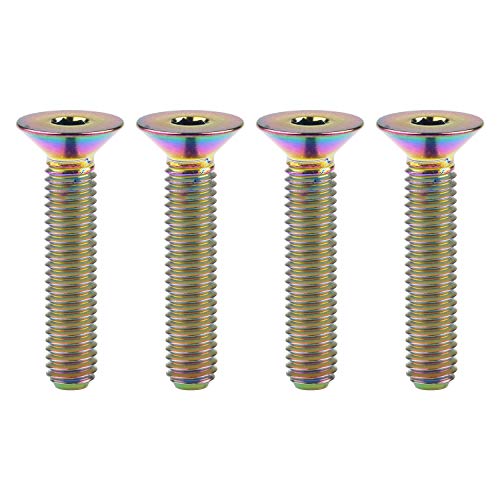 Tornillo de titanio M5 x 25 mm arcoíris para personalizar tu bicicleta de ruta