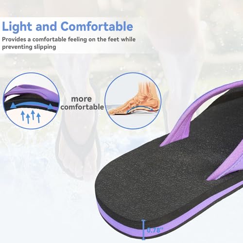 HYCLES Kids Flip Flops Boys Girls Sandals Water Shoes Boys Girls Unisex-Child Beach Shoes Flip Flops4