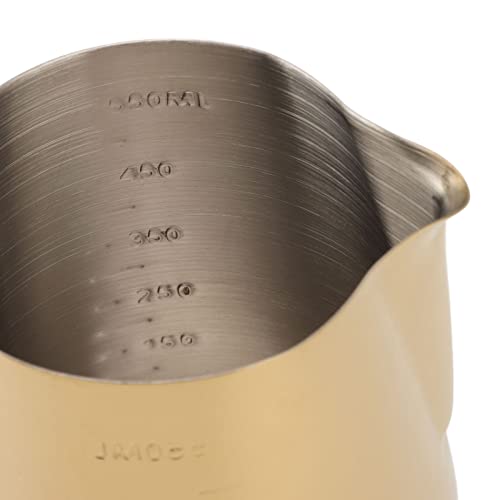 Jarra de leite, sem ferrugem, multifuncional, de aço inoxidável 304, para latte art (dourado)