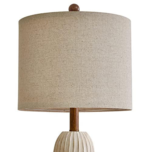 Oyears 3-Way Dimmable Touch Control Table Lamp Set Of 2 With Dual Usb Charging Ports For Bedroom Living Room 26.75” Modern Farmhouse Bedside Lamps Nightstand Lamps(Bulbs Included) #TOP6