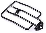 HONGPA Motorcycle Luggage Rack Support Shelf Fits Rear Solo Seat 180mm (7') Compatible with Harley Harley XL Sportsters Iron 48 883 XL1200 2004-2015(Black)