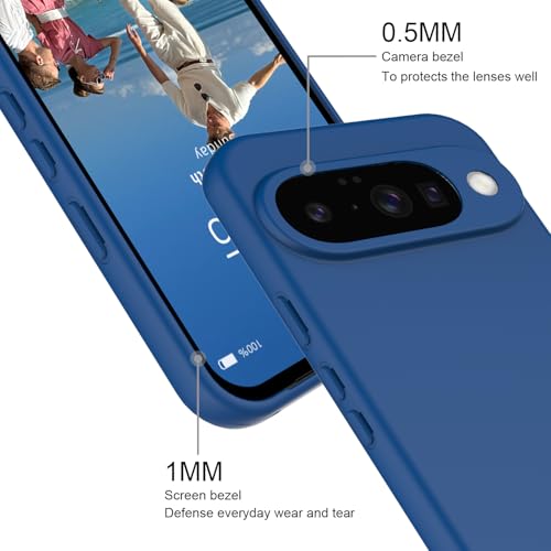 Taneny Silicone Case for Google Pixel 10, Durable and Stylish Drop Tested Soft Silicone Gel Rubber Slim Fit Shockproof Protection Phone Cover for Pixel 10, Blue - image 3
