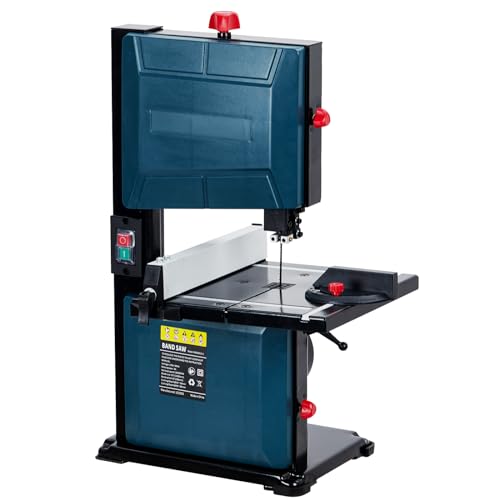 8 in Band Saw, ExploreHorizon 0-45 Tilting Range, 3A & 1800RPM Pure Copper Motor Bandsaw, Benchtop Band Saw with Fence and Miter Gauge, for Woodworking Aluminum Plastic by ExploreHorizon - Used condition - US$97.40
