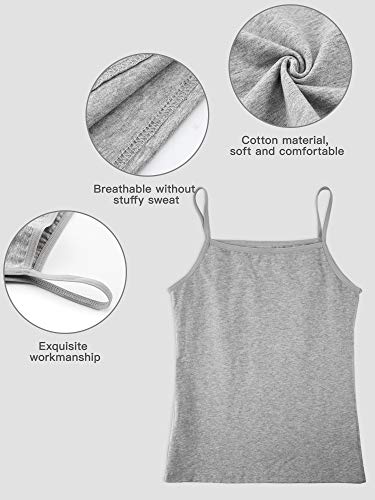 SATINIOR 4 Pieces Girls Dance Tank Top Sleeveless Spaghetti Strap Crop Tank Top for Dancewear3