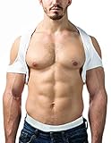 TopDry Underarm Sweat Pads Vest for Men – Men’s Invisible Sweatproof Undershirt White