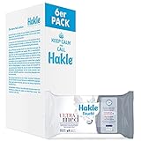  Hakle Feucht ULTRA med im 6er-Pack (6 x 42 Blatt), pflegendes feuchtes Toilettenpapier, hautverträgliche feuchte Tücher, schnell wasserlösliche Feuchttücher