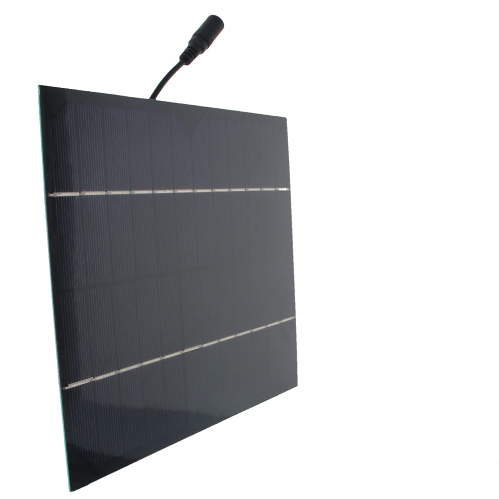 Heyiarbeit 1 Pcs 12V 6W Small Polysilicon Epoxy DIY Solar Panel Module 170mm x 200mm/6.69" x 7.87"(LW) with DC Port Plug for Cell Charger-image-13