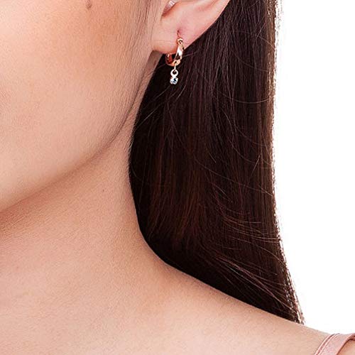 Brinco Rommanel Banhado A Ouro 18k Pequena Argola Com Crista Azul Pendurado Adulto/Infantil 523201