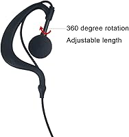 Vista 3 de Auriculares en forma de G Walkie Talkie con micrófono PTT compatibles con Cobra Microtalk PX650 Cxt195 Cx112 PX655 ACXT1035r ACXT145 ACXT545 RX385