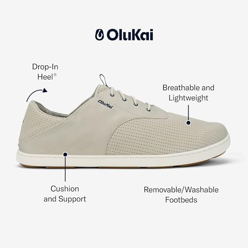 Image of OluKai Nohea Moku Men's No Tie Boat Shoes, Breathable & Quick Dry Mesh, Effortless Design & Barefoot Wearability, All-Day Comfort & Support