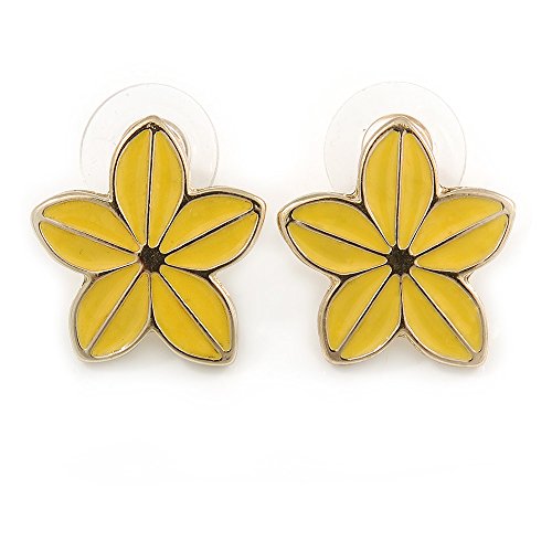 Boucles d'oreilles marguerites jaunes 20 mm pour illuminer un teint terne